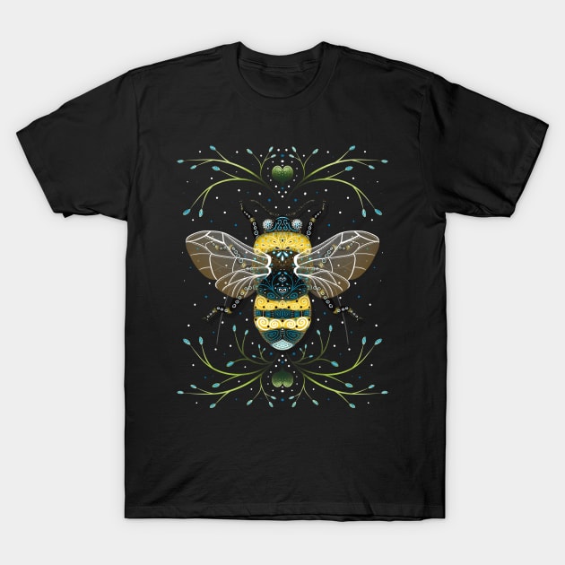 Vintage Style Bee T-Shirt by OneCraftyLady